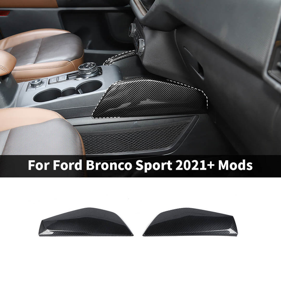 For 2021+ Ford Bronco Sport Interior Center Console Gear Shift Both Side Panel Trim Cover (2 pcs)