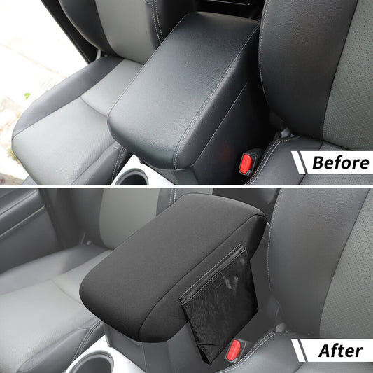 For 2010-2023 Toyota 4Runner Center Console Armrest Box Soft Cloth Pad Cover With Storage Bag