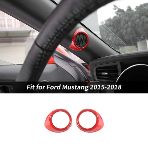 Interior A-pillar Speaker Cover Trim Decor For Ford Mustang 2015-2018 Accessories | CheroCar