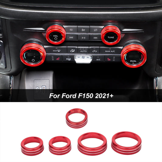 Air Conditioner /Headlight /Audio Switch Knob Trim For Ford F150 2021+｜CheroCar