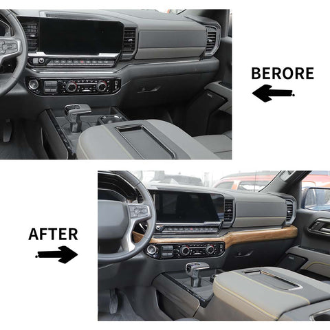 Center Console Dash Decor Panel Cover Trim For Chevy Silverado 2022+ Accessories | CheroCar