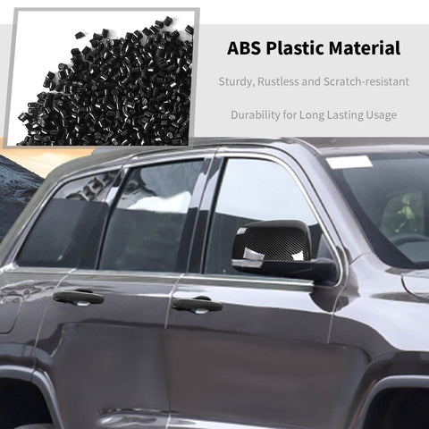 For 2011-2020 Dodge Durango Car Door Handle Rearview Mirror Shell Trim Cover Kit