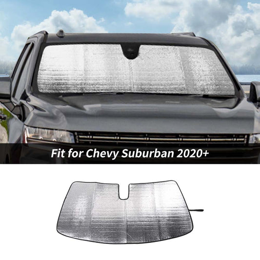 Front Windshield Sunshade Sun Visor Heat UV For Chevy Suburban 2020+/Tahoe/GMC YUKON 2021+ Accessories | CheroCar