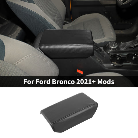 For 2021+ Ford Bronco Center Console Armrest Box Panel Trim Cover Protection Guard