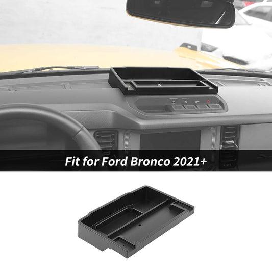 For 2021+ Ford Bronco Black Center Console Dashboard Storage Box Tray Organizer  A/B/C Style