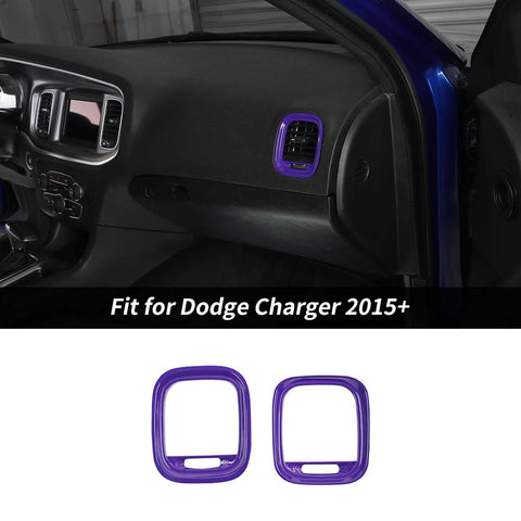 Dashboard Side AC Air Vent Outlet Decor Trim Cover For Dodge Charger 2015+ Accessories | CheroCar