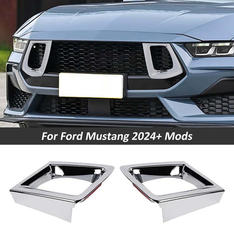 For 2024+ Ford Mustang Center Grille Both Side Outlet Vent Frame Trim