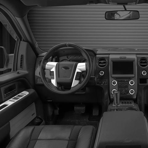 For 2013-2014 Ford F150 Raptor 14 x Steering Wheel / Window Control Panel / Center Console Knob Trim Kit