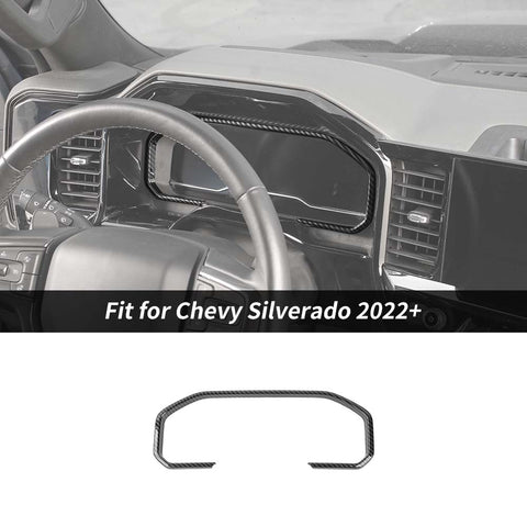 For 2022+ Chevrolet Silverado Dash Instrument Gauge Decor Trim Cover