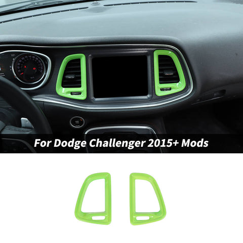 For 2015+ Dodge Challenger Dashboard Center Air Vent Outlet Cover Trim