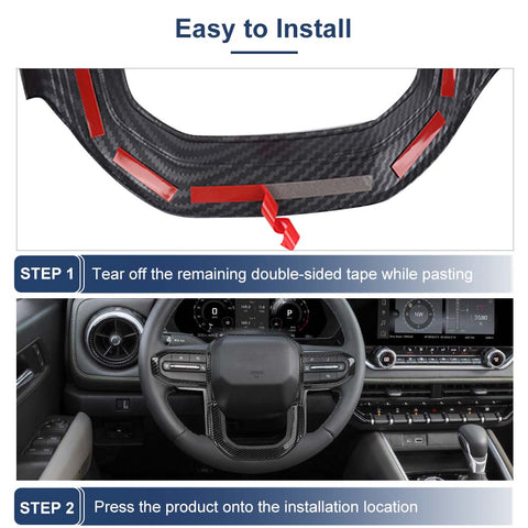 For 2023+ Chevy Colorado 9 x Carbon Fiber Center Console Decorative Trim Cover Kit