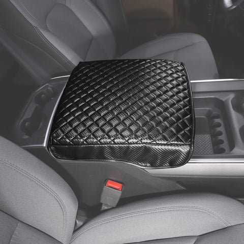 For 2018+ Dodge RAM Leather Central Armrest Box Cushion Cover Pad