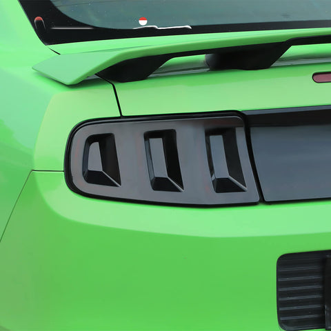 For 2010-2014 Ford Mustang Smoked Black Front Headlight /Rear Taillight Lamp Cover Trim Kit