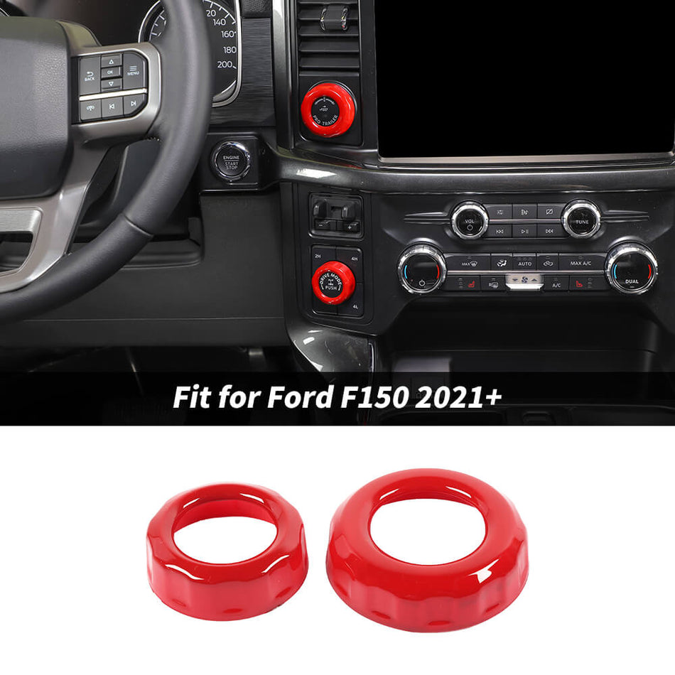 For 2021+ Ford F150 4WD Four-wheel Drive & Trailer Switch Knob Button Ring Cover