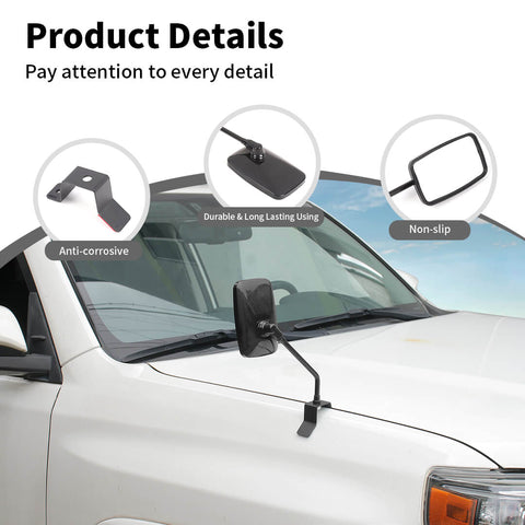 For 2010-2023 4Runner Front Mount Engine Hood Sand Board Rear View Mirror Trim