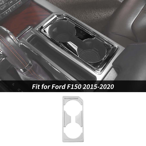 Front Water Cup Holder Cover Trim Decor ABS For Ford F150 2015-2020 Accessories | CheroCar