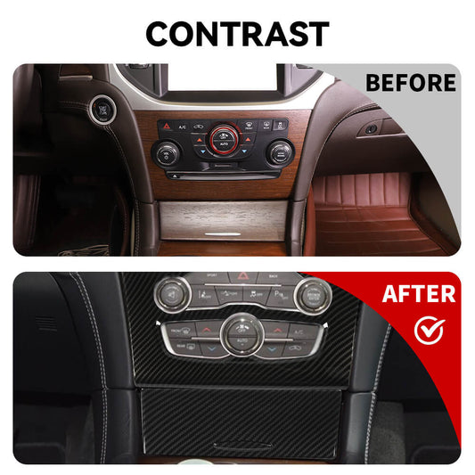 For 2015+ Chrysle 300/300C Air Condition Control Gear Front Storage Box Trim Cover Kit