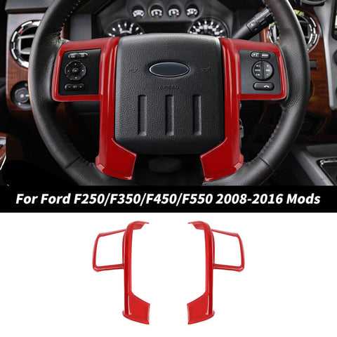 For 2008-2016 Ford F250/F350/F450/F550 Interior Steering Wheel Cover Trim
