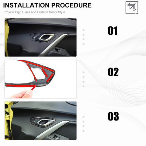 For 2017+ Chevy Camaro Interior Dashboard Panel Decor Cover Trim Kit