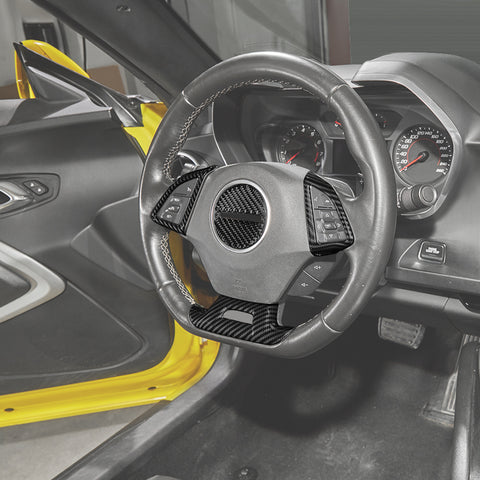 For 2017+ Chevy Camaro 4 x Car Steering Wheel Decor Frame Trim Cover