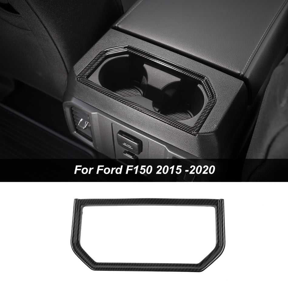 For Ford 2015-2020 F150 & 2017-2022 F250 F350 Center Central Armrest Box Cup Holder Trim