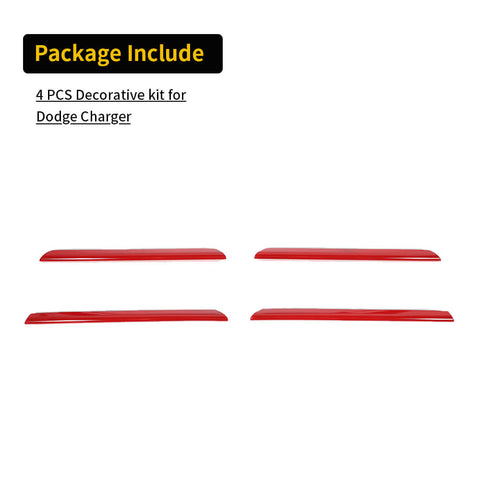 For 2015+ Dodge Charger Front Bumper Strips Overlay Trim Cover
