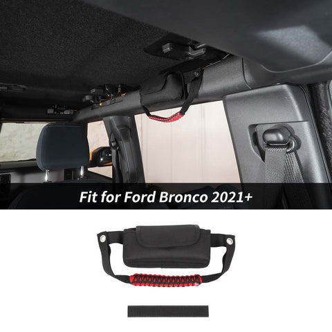 Rear Top Roll Bar Grab Handle Storage Bag Pocket For Ford Bronco 2021+ Accessories | CheroCar