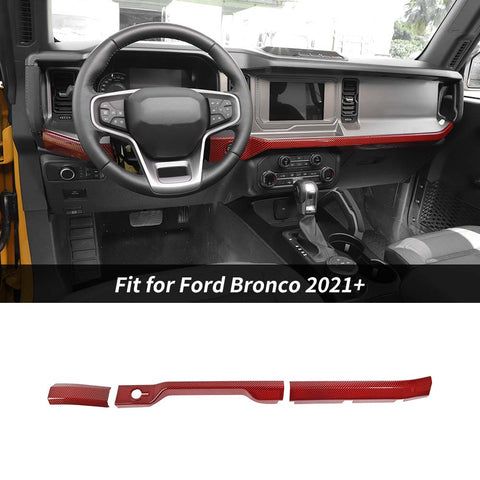 Center Console Dashboard Cover Decor Trim Strip for Ford Bronco 2021+｜CheroCar