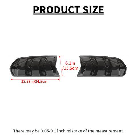 For 2024+ Ford Mustang Sides Rear Tail Light Trim Overlay Bezel Smoked Black