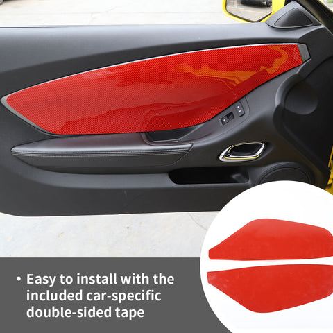 For 2012-2015 Chevy Camaro Front Inner Door Trim Sticker Panel Cover