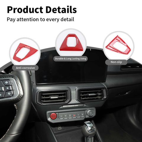 For Mustang 24+ Automatic Car Interior Red Gear Shift Bezel Panel Cover