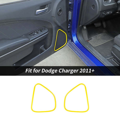 Inner Front Row Door Speaker Stereo Frame Decor Ring Trim For Dodge Charger/Chrysler 300C 2011+ Accessories | CheroCar