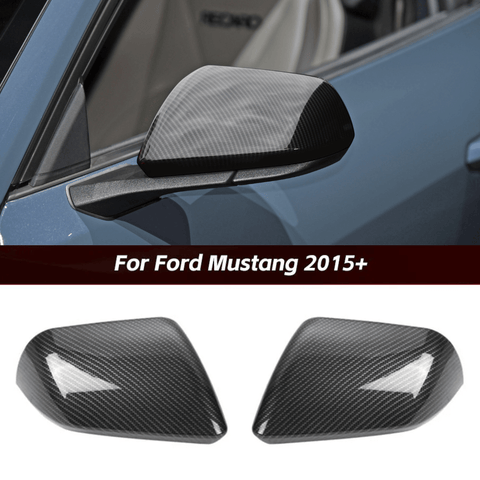 For 2015+ Ford Mustang Rear Side View Mirror Cover Shell Trim