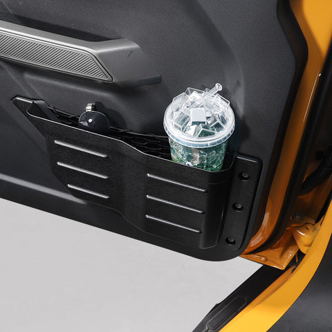 For 2021+ Ford Bronco Front/Rear Door Pockets Storage Box Organizer Net Tray Case
