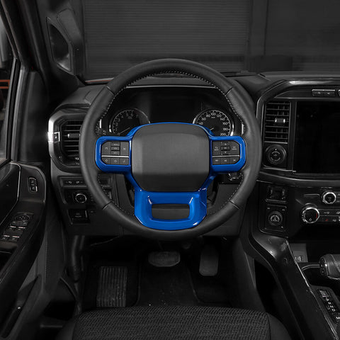 For 2021+ Ford F150 12 x Center Console And Car Door Trim Kit Blue