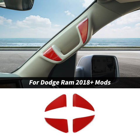 For 2018+ Dodge RAM A-pillar Grab Handle Cover Trim Sticker