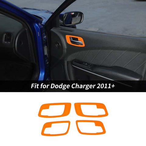 For 2011+ Dodge Charger 4 x Door Handle Bowls Cover Trim Decor Bezels