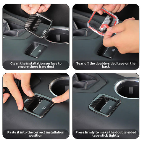 For 2024+ Ford Mustang Interior Electronic Handbrake Button Cover Trim