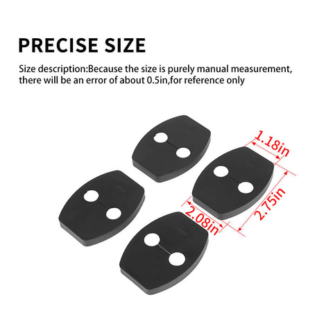 For 2010-2023 Toyota 4Runner 4 x Black Door Lock Protector Buckle Cover Trim