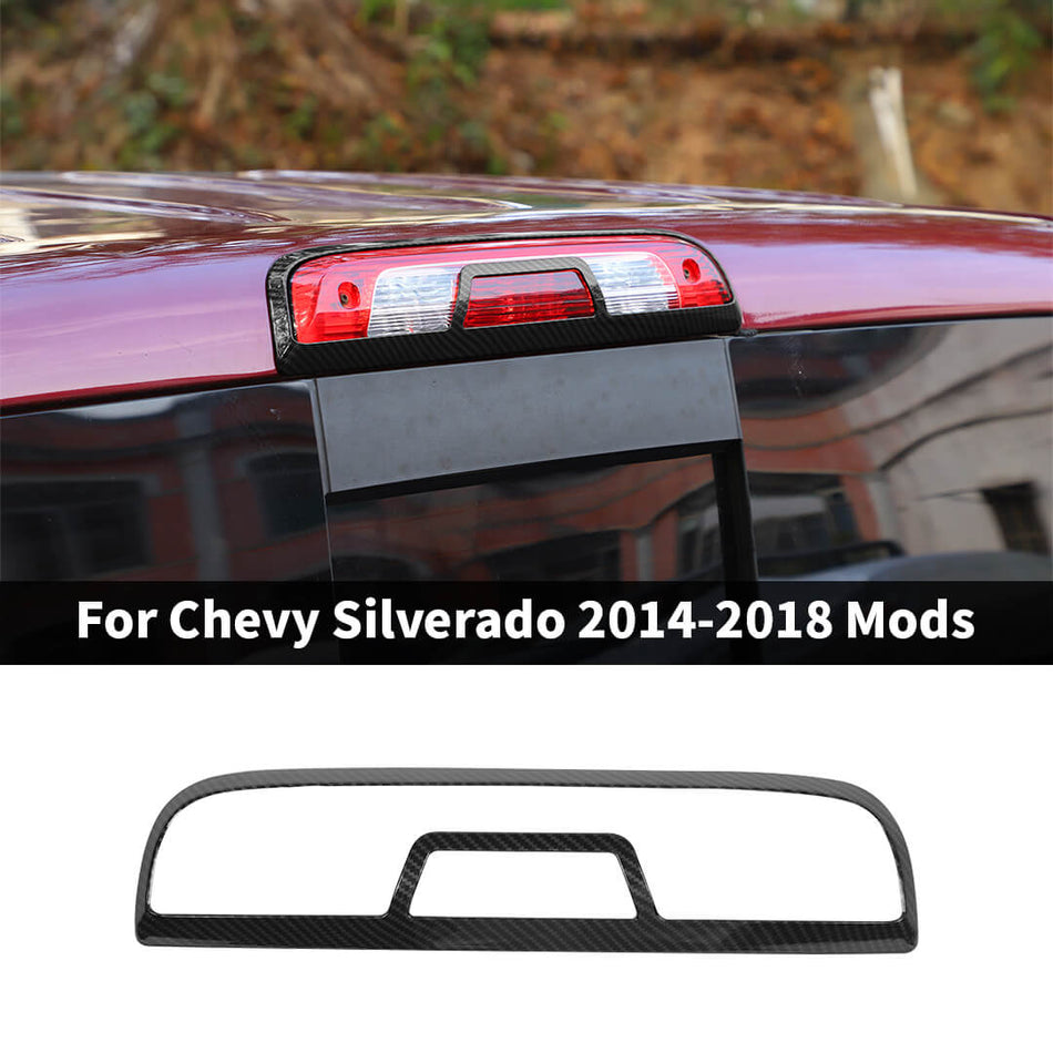 For 2104-2018 Chevy Silverado/2014-2020 GMC-SIERRA Rear 3rd Third High Brake Light Trim Frame Cover