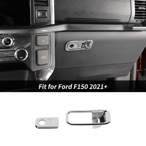 Co-pilot Storage Box Handle Cover Trim Bezels For Ford F150 2021+ Accessories | CheroCar