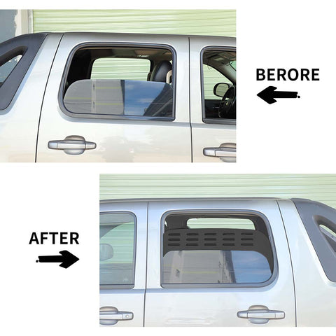 Rear Door Window Louver Air Vent Panel Trim Cover 4-Door For Chevy Avalanche 2007-2013 Accessories | CheroCar