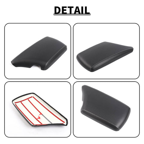 For 2015+ Dodge Challenger Leather Center Armrest Box Panel Cover Trim