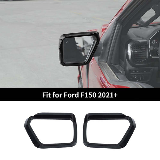 Door Side Rearview Mirror Rain Eyebrow Trim Cover Frame For Ford F150 2021+ Accessories | CheroCar