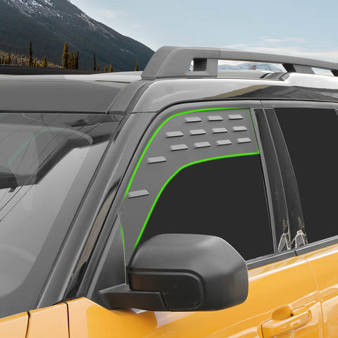 For 2021+ Ford Bronco Sport Front Rear Window Glass Louver Air Vent Outlet Panel