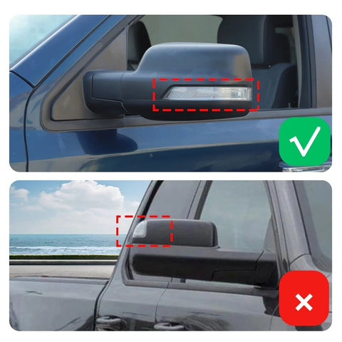 For 2018+ Dodge Ram Exterior Rear View Mirror Decor Cover Trim