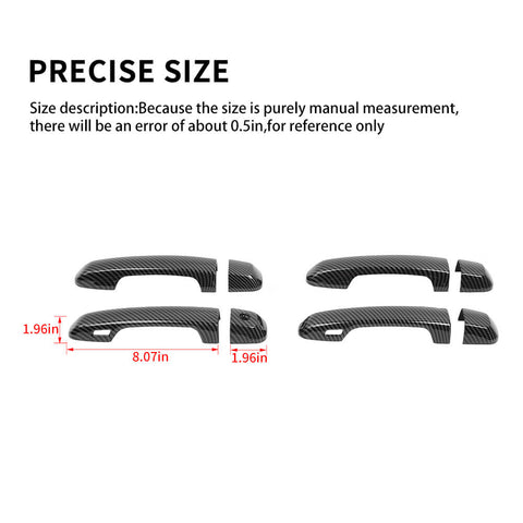 For 2010-2024 Toyota 4Runner Door Handle Trim Decor Cover With Smart Key Holes