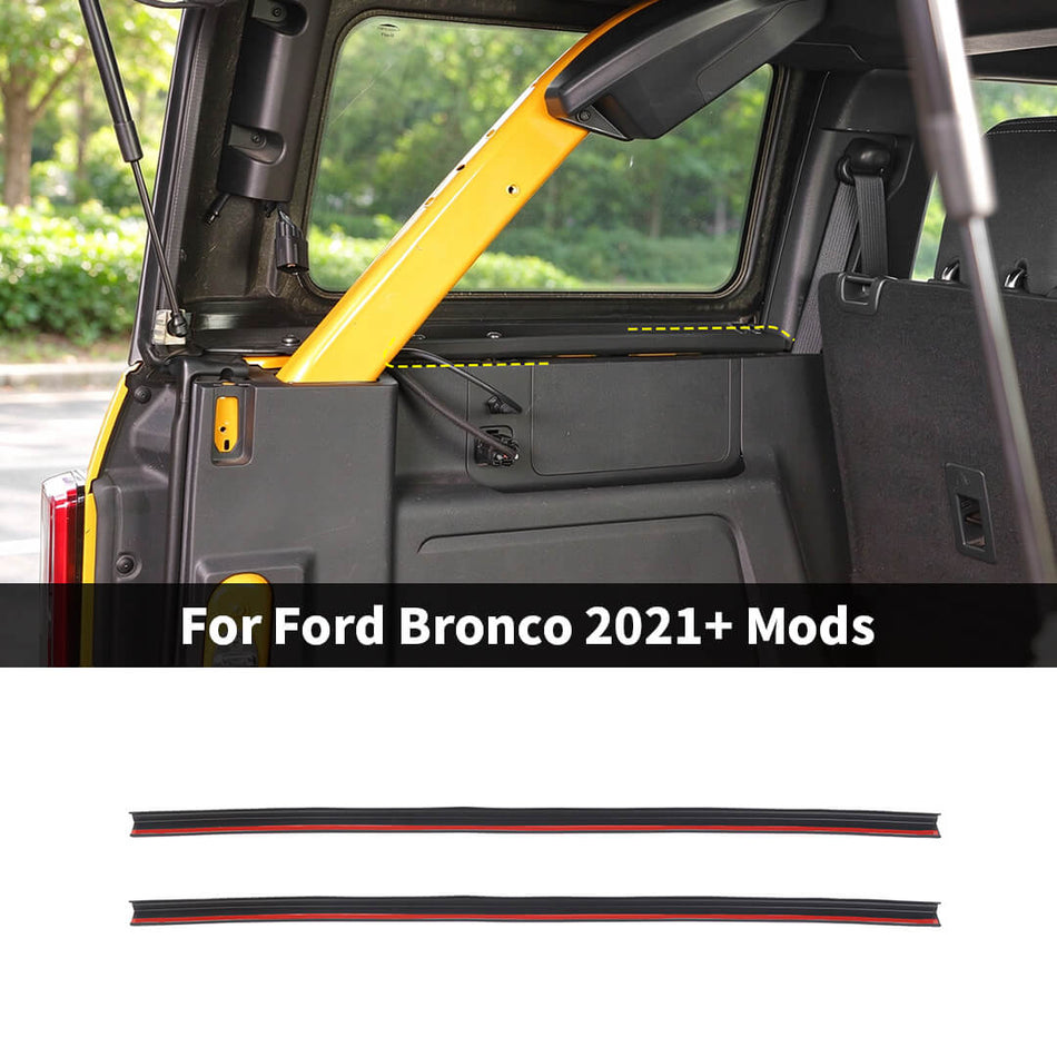 For 2021+ Ford Bronco Tailgate Rubber Seal Strip Weatherstrip Seal Strip（2 pcs）