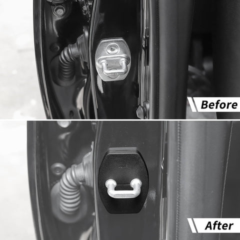 For 2010-2023 Toyota 4Runner 4 x Black Door Lock Protector Buckle Cover Trim
