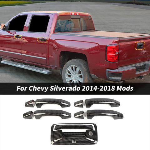 For 2014-2018 Chevy Silverado/GMC Sierra 10 x Door Handle & Tailgate Cover Trim Kit